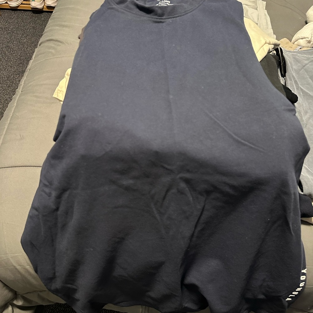 Navy Young LA cutoff tank